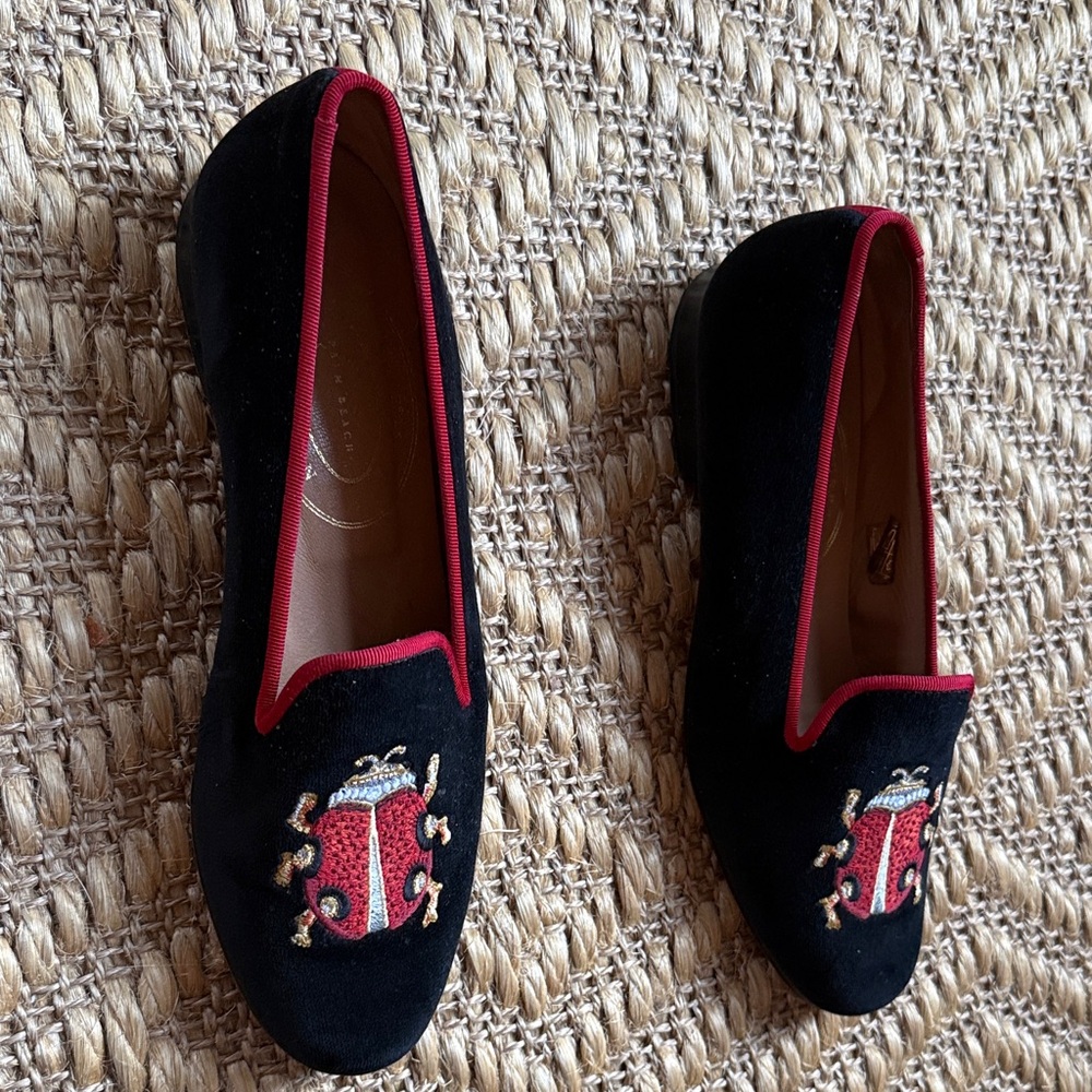 Stubbs & Wootton Black and Red Loafers - Picture 6 of 8